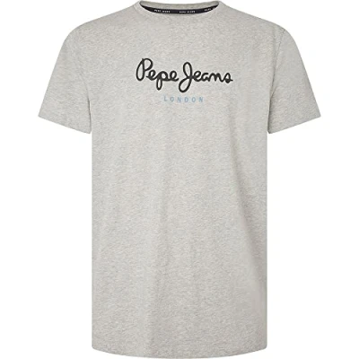 Abbildung von Pepe Jeans EGGO Tshirt print, Herren, Größe: Small, Light grey marl