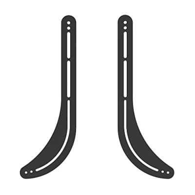 Abbildung von EasyLife Universal Zubehör Soundbar Halterung Slim Line für alle TV Halter mit VESA 200x100 bis 600x400, Flexible Montage über oder untern dem Fernseher, beständige Lackierung in Schwarz