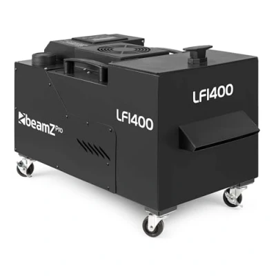 Abbildung von BeamZ Professional LF1400 Bodennebelmaschine Rauchmaschine mit Ultraschalltechnologie, 200 m3 Nebelausstoß, inkl. Fernbedienung, Nebelmaschine DMX Ideal für Events, Hochzeiten &amp; Partys