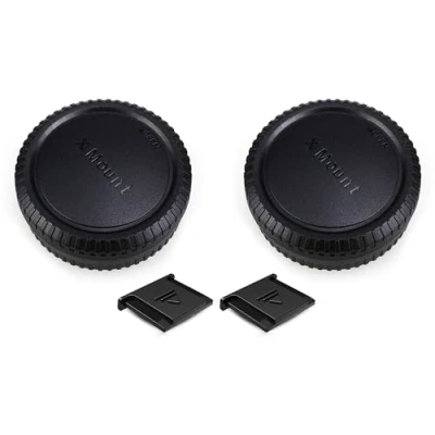 Abbildung von PROfezzion X Mount Objektivdeckel 2er Pack Gehäusedeckel &amp; Kamera Hot Shoe Cover Set für Fujifilm T5 H2 T3 T4 T2 S20 S10 T50 T30 T20 T10 T200 T100 PRO3 PRO2 E4 E3