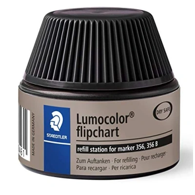 Abbildung von STAEDTLER 488 56 9 Lumocolor flipchart marker Nachfüllstation für 356/356 B, schwarz, 30 ml