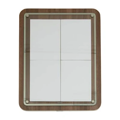 Abbildung von Securit MCS 4A4 WAL Schaukasten Glass Star, 4 x DIN A4 Seiten, wallnuss, Walnuss,