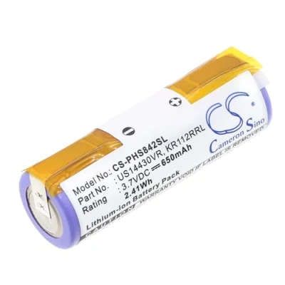 Abbildung von CS PHS842SL Akkus 650mAh Kompatibel mit [Philips] HS8420, HS8420/23 Ersetzt KR112RRL, US14430VR