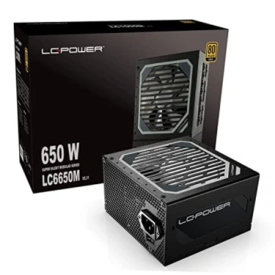 Abbildung von LC POWER LC6650M 650W PC Netzteile Super Silent Modular Serie Voll Modulares Kabelmanagement 80Plus Gold