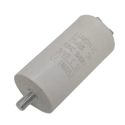 Abbildung von Lumonic Anlaufkondensator mit Stecker 6,3x0,8mm I 25µF 450V 38x75mm 25uF Motorkondensator Kunststoffgehäuse Betriebskondensator für Pump