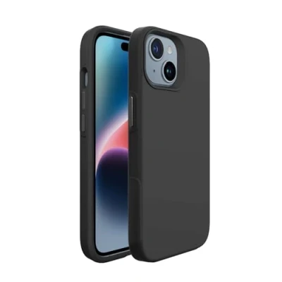 Abbildung von JT Berlin BackCase Pankow Safe Silikon Hülle kompatibel mit Apple iPhone 15 [Fallschutz nach US Militärstandard, Wireless Charging (Qi), Kamera und Displayschutz] schwarz
