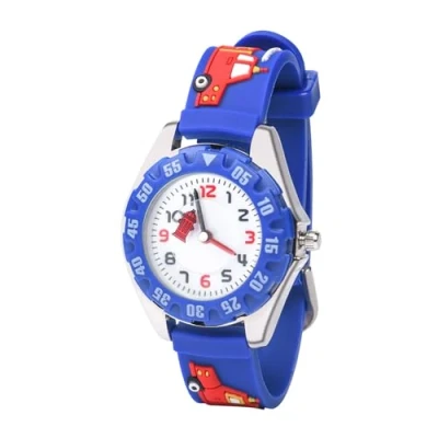 Abbildung von Vicloon Kinder Analog Quarz Uhr, Uhr mit 3D Cartoon Design, 30M wasserdichte, Silikon Armband, Japanischen Quarzwerk, Gut Lesbar, Lern Armbanduhr für Kinder, Jungen und Mädchen