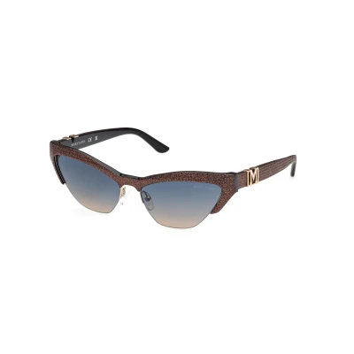 Abbildung von Guess by Marciano Damen GM00006 05W Gläser SONNENBRILLEN Acetat Schwarz Blau Cat Eye Normal Sfumato