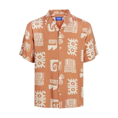 Abbildung von JACK &amp; JONES Herren Jorluke Ocean Resort Shirt Ss Kurzarmhemd, Carnelian, M