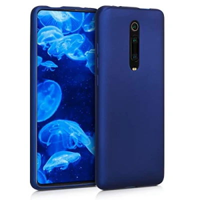Abbildung von kwmobile Case kompatibel mit Xiaomi Mi 9T (Pro) / Redmi K20 Hülle Schutzhülle aus Silikon metallisch schimmernd Handyhülle Metallic Blau