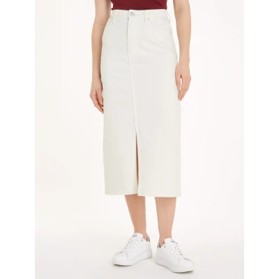 Abbildung von Tommy Hilfiger Skirt Bleistiftrock, Damen, Größe: 40, Ecru
