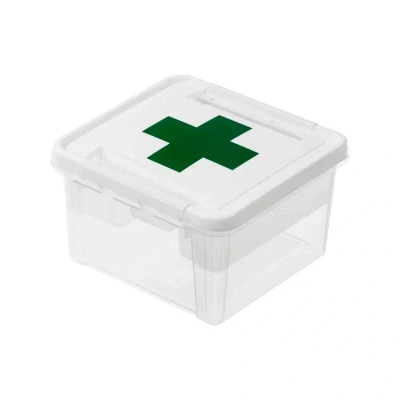 Abbildung von ORTHEX SmartStore Deco 12 &quot;Erste Hilfe&quot; Box mit Einsatz 8 Liter 28 x 17cm transparent/weiß
