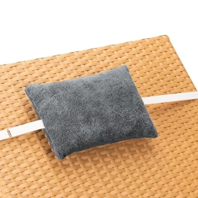 Abbildung von JEMIDI Dekokissen Nackenkissen für Sonnenliege 20x30cm verstellbar Bezug abnehmbar