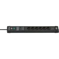 Abbildung von Brennenstuhl Steckdosenleiste &quot;Premium Line&quot;, 6 fach, (Kabellänge 3 m), mit Überspannungsschutz bis zu 60.000A, Schalter und 2 fach USB 3,1 A