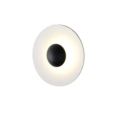 Abbildung von MARSET Ginger 32C LED Wandlampe Ø32cm braun/weiß