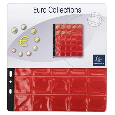 Abbildung von 5 x Exacompta Münzenhüllen 24,5x25cm transparent VE=3 Blätter a 30 Fel