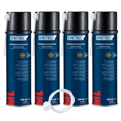 Abbildung von Dinitrol ML penetrierendes Hohlraumwachs, 4 x 500 ml, Aerosol Spraydosen mit je 600 mm Verlängerungsdüse