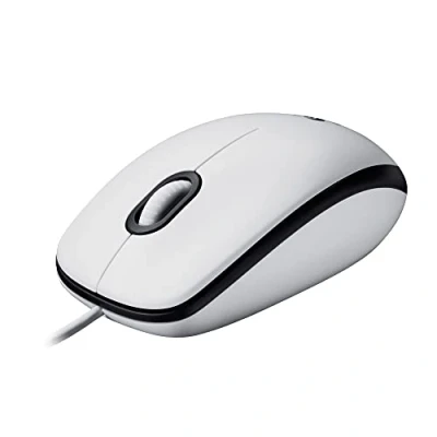 Abbildung von Logitech M100 Kabelgebundene USB Maus, 3 Tasten, 1000 DPI Optical Tracking, Für Links und Rechtshänder, Kompatibel mit PC, Mac, Laptop Weiß
