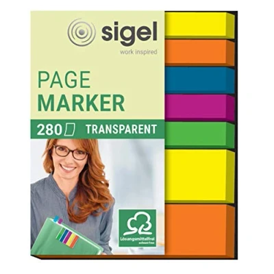 Abbildung von SIGEL HN616 Haftmarker, 280 extra schmale Streifen im Format 6 bzw 12 x 50 mm