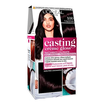 Abbildung von L&#039;Oréal Paris Haarfarbe Casting Crème Gloss, Farbbehandlung ohne Ammoniak für einen angenehmen Duft, 100 Lakritze