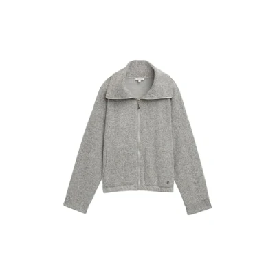 Abbildung von TOM TAILOR Sweatjacke mit großem Stehkragen