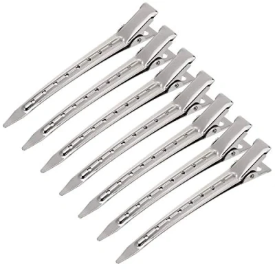 Abbildung von VOARGE 24 Stücke Silber Haarspangen, Ente Bill Haarspangen Metall Alligator Curl Clips Schnitt Metallklemmen haarklemmen friseur Stahl Haarclips,haarklammern friseurbedarf