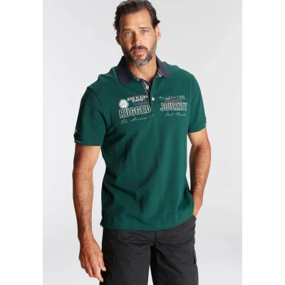 Abbildung von Mans World Poloshirt, mit modischem Brustprint/Stickerei