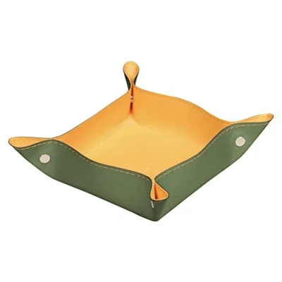 Abbildung von Rhodia 194591C Taschenleerer 12x12x4, 5 cm, aus Kunstleder, elegant und praktisch, 1 Stück, Salbei