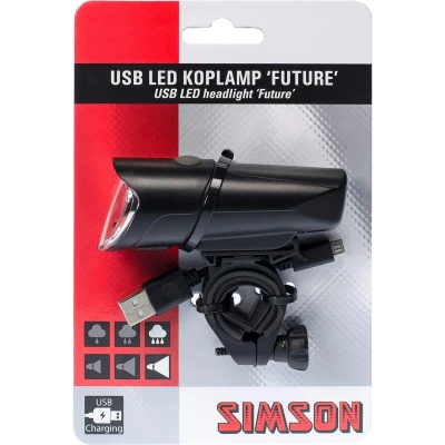 Abbildung von SIMSON scheinwerfer Future USB led wiederaufladbar schwarz