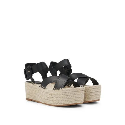 Abbildung von BOSS Machica Schaftsandale, Damen, Größe: 37, Black Schuhe