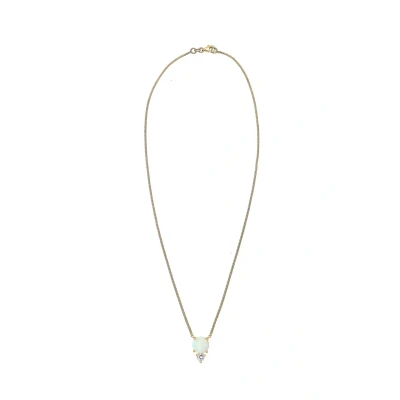 Abbildung von Elli GEO Kreis Zirkonia OPAL Edelstein Halskette, Damen, Größe: 45, Gold