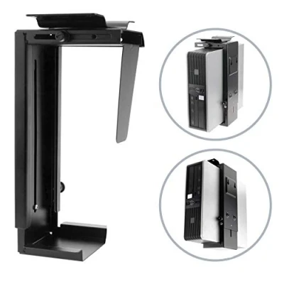 Abbildung von PRIMEMATIK AC65 0002 VCES Computergehäuse oder verstellbare Wandbefestigung (88 203 mm), Schwarz