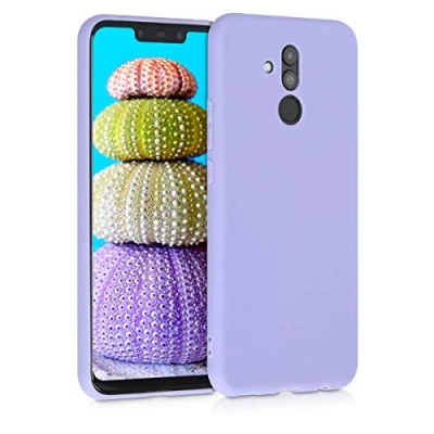 Abbildung von kwmobile Hülle kompatibel mit Huawei Mate 20 Lite weiches TPU Silikon Case Cover geeignet für kabelloses Laden Pastell Lavendel
