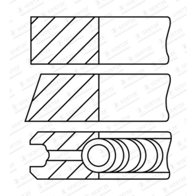 Abbildung von GOETZE ENGINE 08 432000 00 Kolbenringsatz 91,1