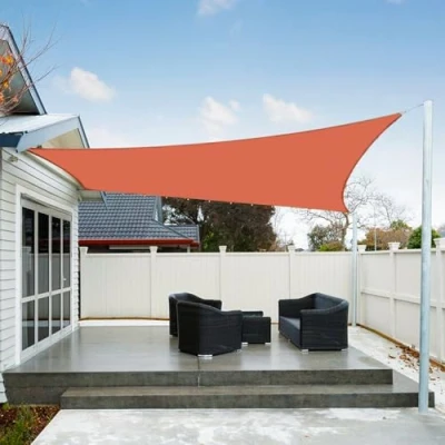 Abbildung von AXT SHADE Sonnensegel Wasserdicht Rechteckig 2x3m Wetterschutz Sonnenschutz PES Polyester mit UV Schutz für Terrasse Balkon Garten Terracotta