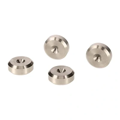 Abbildung von PrecisionGeek Unterlagen für Lautsprecher, Schwingungsdämpfer, Edelstahl, Abgeschrägte 20mm Durchmesser, Boxen Spikes 4 Stück