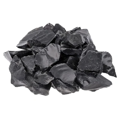 Abbildung von Schwarzer Obsidian Wassersteine 100% naturbelassene Rohsteine 300g Lebensquelle Plus