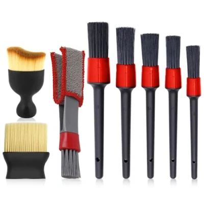 Abbildung von JSUOEO 8 Stück Auto Reinigungspinsel Detailing Pinsel Set Detailingbürste Ultrasoft Detail Reinigungsbürsten Innenreinigung Weiche Bürste für Autopflege und Staubwischen