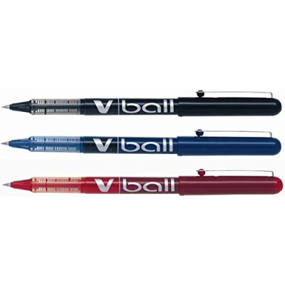 Abbildung von Pilot V Ball Tintenroller mit Flüssigtinte 0.5 mm 3 Stück farblich sortiert
