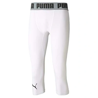 Abbildung von Puma Bball Compression 3/4 Sporthose, Herren, Größe: Medium, white