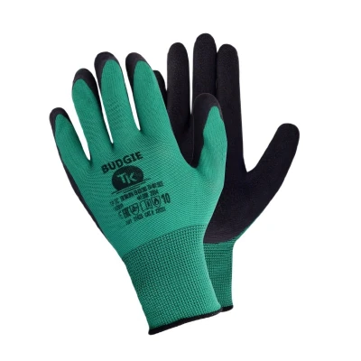 Abbildung von TK Budgie Arbeitshandschuhe 1x Paar Handschuhe aus PVC Gartenarbeit Arbeitsschutz Gartenhandschuhe Schutzhandschuhe (1, 7)
