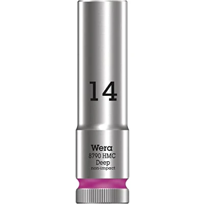 Abbildung von Wera 05004554001 8790 HMC Deep Steckschlüsseleinsatz 1/2&quot;, Pink, 14.0 mm