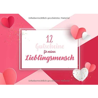 Abbildung von Gutscheinbuch Lieblingsmensch Gutscheinheft zum selber Ausfüllen: 12 Gutschein Vorlagen Gestalten und selbst Ausfüllen für Partnerin, Geburtstag, Valentinstag vieles mehr