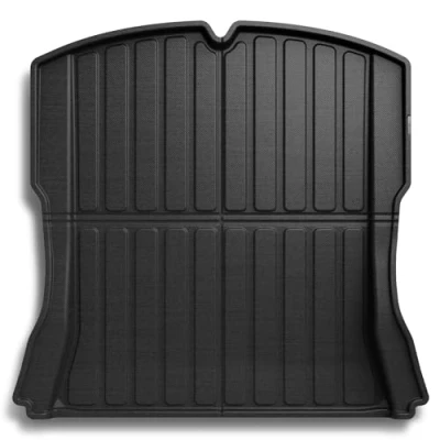 Abbildung von Spigen Tesla Model 3 Highland 2024 Hintere Kofferaummatte, Stoßfestes XPE Material zum Schutz der Innenfächer, Wasserdicht und Leicht zu Reinigen, Allwetter Kofferraumwanne für Zubehör Carbon