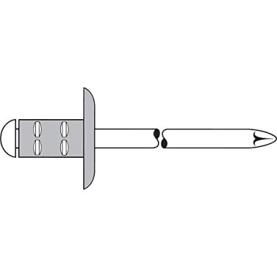 Abbildung von Gesipa Blindniete PolyGrip 250 Stück (Alu/Stahl 4,8x17, Nietschaft ø 4,8 mm, Scherkraft 1500 N, Zugkraft 2300 Flachrundkopf) 1433833