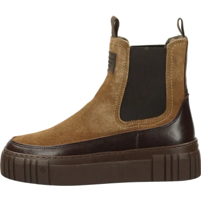 Abbildung von GANT Snowmont Plateaustiefelette, Damen, Größe: 41, Taupe/dark brown Schuhe