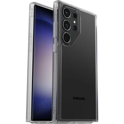Abbildung von OtterBox Symmetry Clear Hülle für Samsung Galaxy S23 Ultra, sturzsicher, schützende Hülle, 3x getestet nach Militärstandard, antimikrobiell, Transparent, Keine Einzelhandelsverpackung