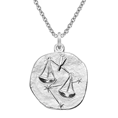 Abbildung von trendor 51610 10 Sternzeichen Waage Ø 20 mm und Halskette 925 Silber