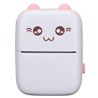 Abbildung von Annadue C9 Tragbarer Drucker, 57 X 30 Mm Thermopapierdruck, kein Tintendruck, 200 DPI Kabelloser Bluetooth Kommt mit Cutter, für Kinder Freunde Familie(Rosa)