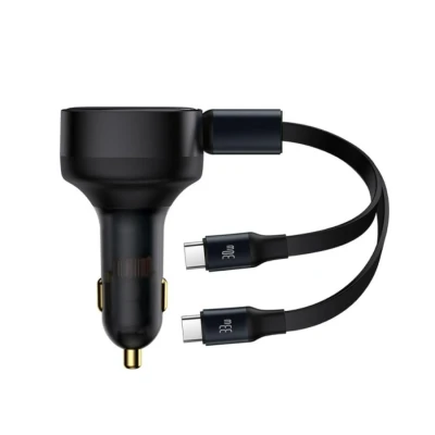 Abbildung von Baseus ENJOY C00035500111 00 KFZ Ladekabel für Handys 2 USB type C, A